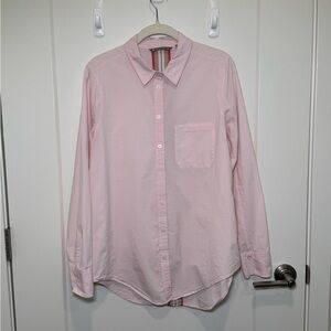 Athleta Light Pink Casual Button-Down Shirt